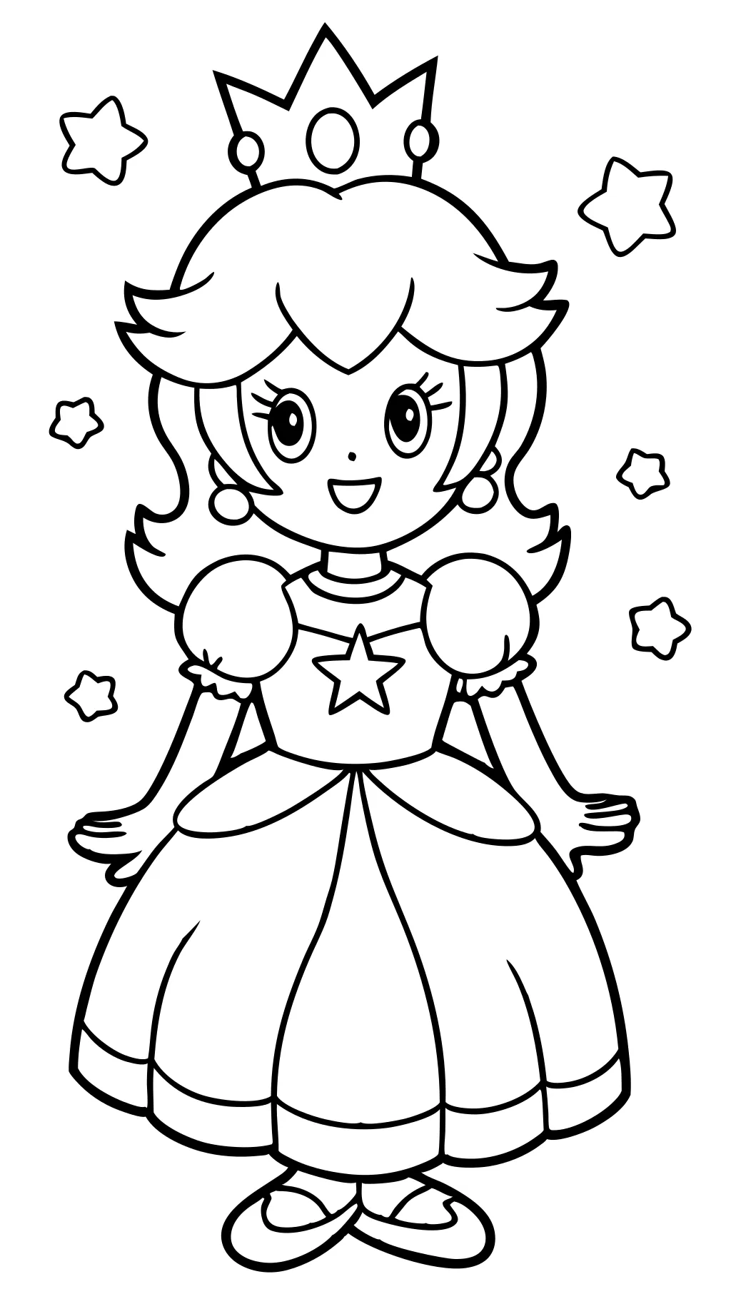 coloriage de la princesse Daisy Mario